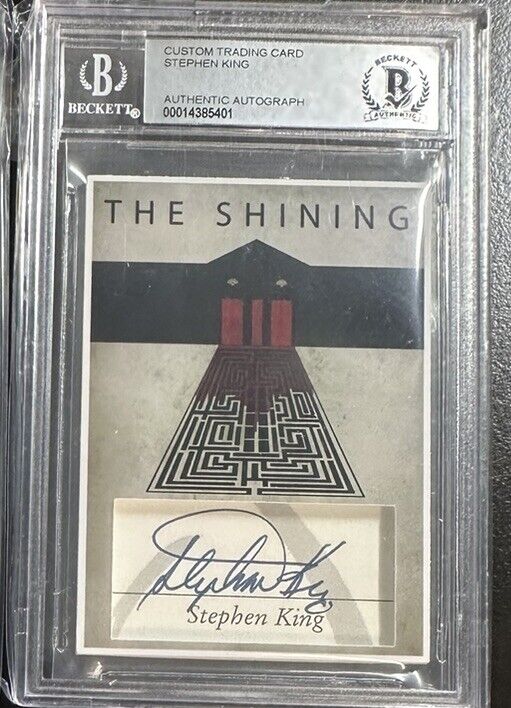 Stephen King Autograph Custom Card The Shining Signed Beckett Auto RARE 1/1 BGS