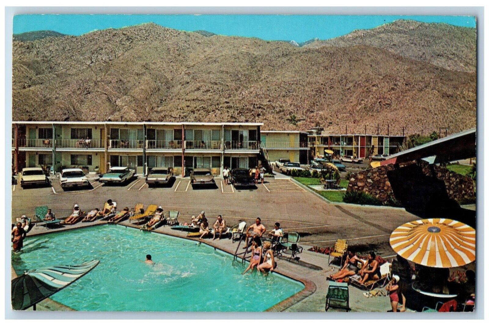 Palm Springs California CA Postcard Travelodge Desert Playground c1960 Vintage