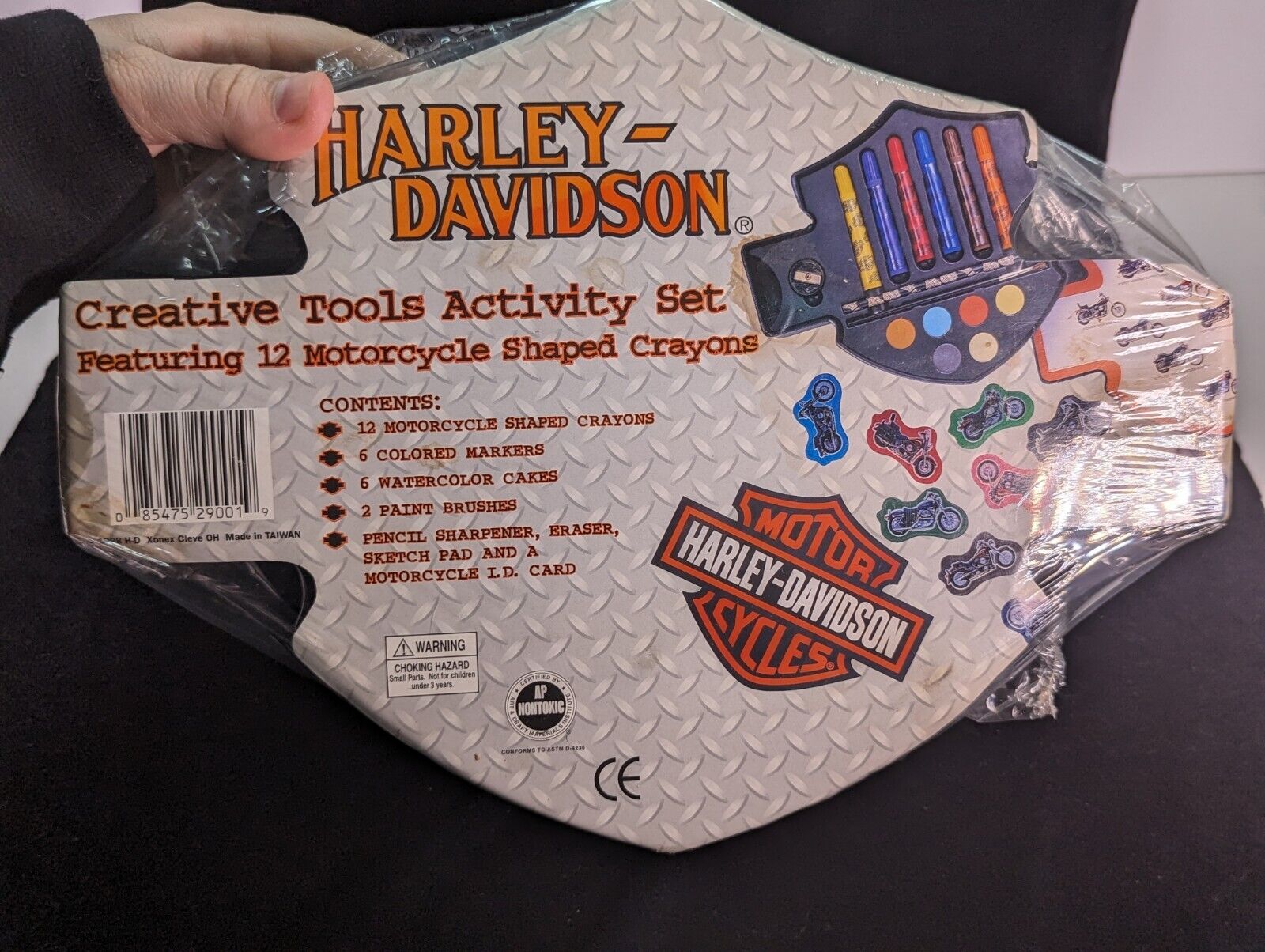 Vintage 1998 Harley Davidson Creative Tools Activity Set Motorcycle Crayons New