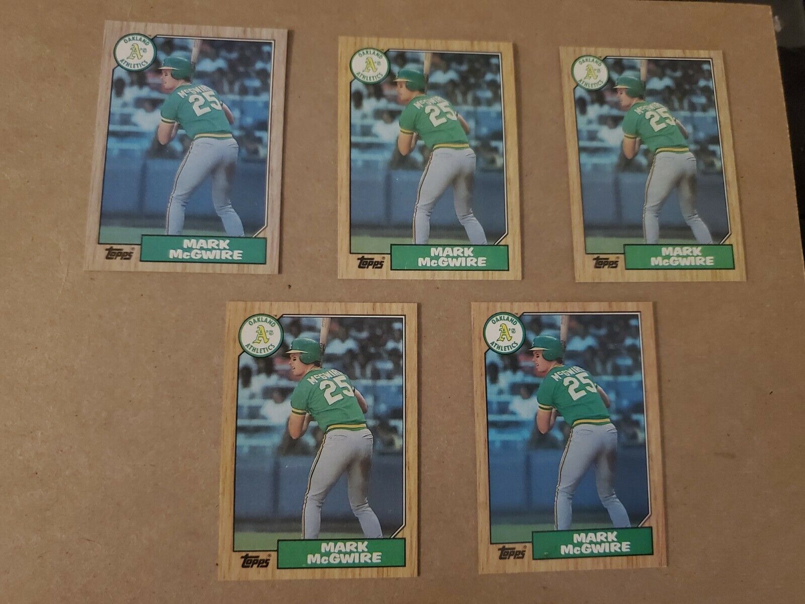 Lot of 5 1987 Topps Mark McGwire Rookie RC #366 invest 💥💥💥
