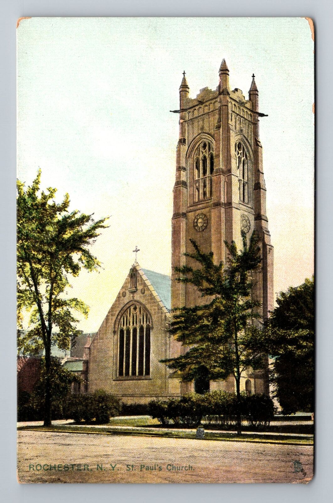 TUCK\'S -Rochester NY-New York Historic 1896 St. Paul\'s Church Vintage Postcard