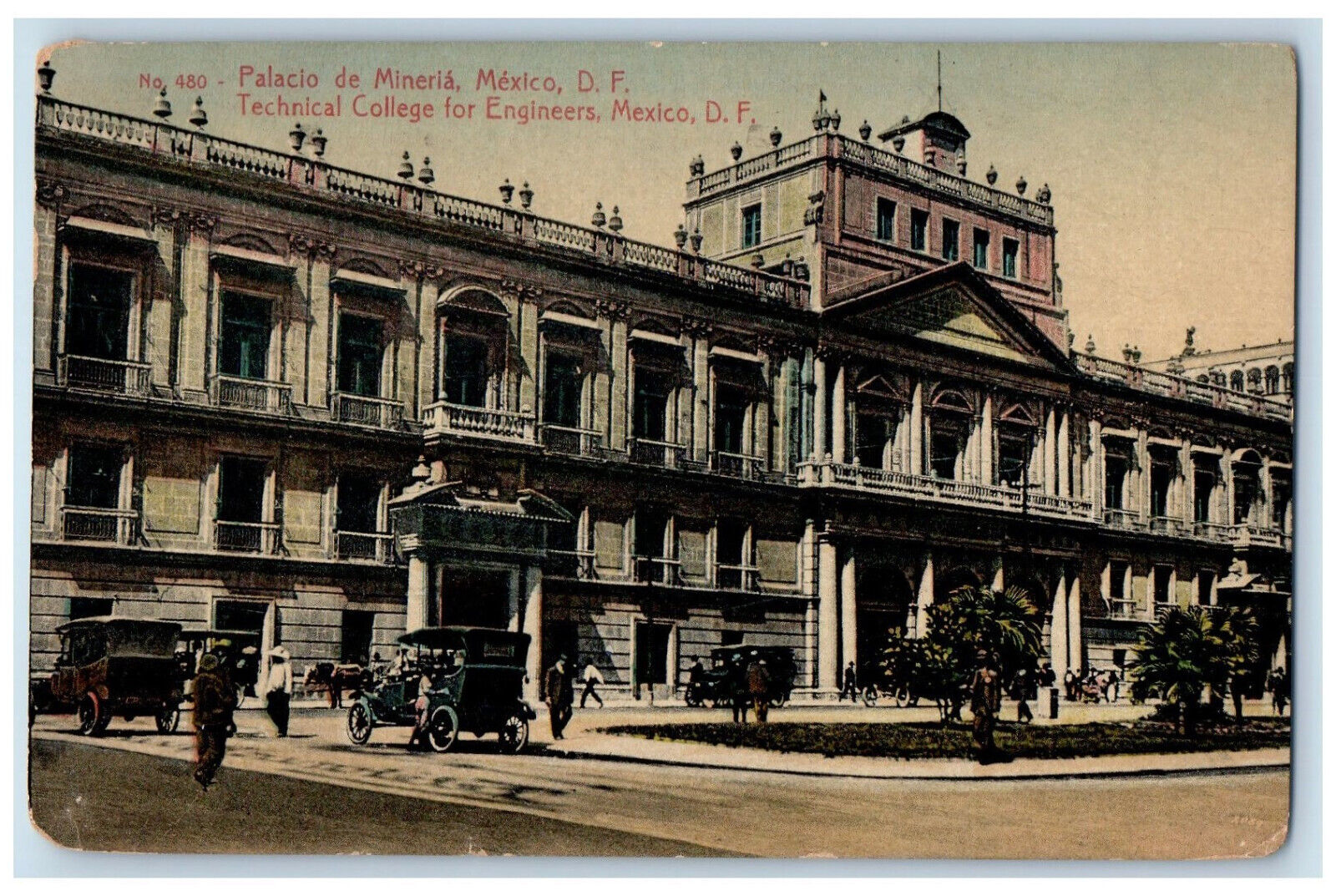 1942 Technical College for Engineers Palacio De Mineria Mexico DF Postcard