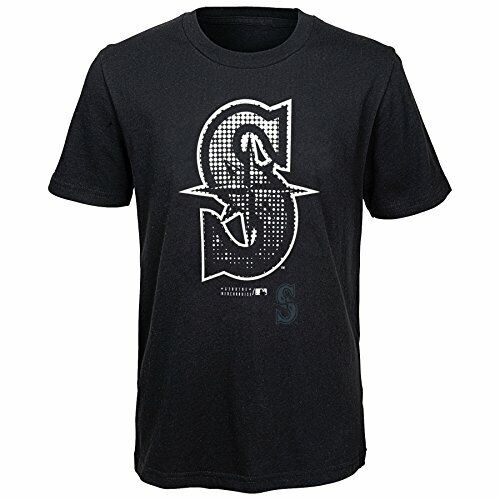 MLB Seattle Mariners Youth Boys 8-20 Let Your Team Shine Tee-XL (18), Black