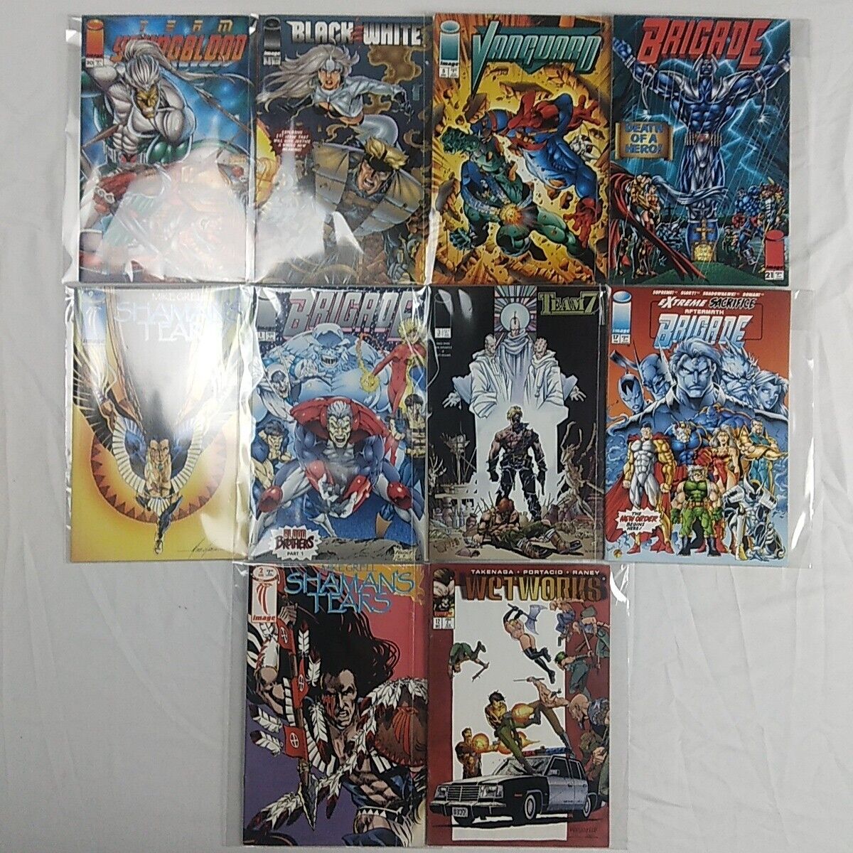 Lot Of 10 Brand New Image Comics In Plastic Bags Vintage 1994-1995 After Brigade