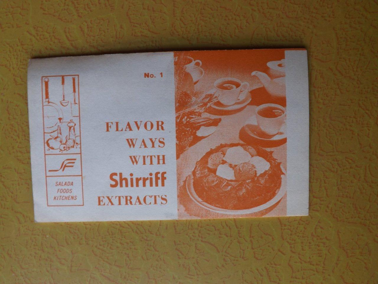 RECIPE FOLD OUT FLYER FLAVOR WAYS WITH SHERRIFF EXTRACTS SALADA FOODS KITCHENS