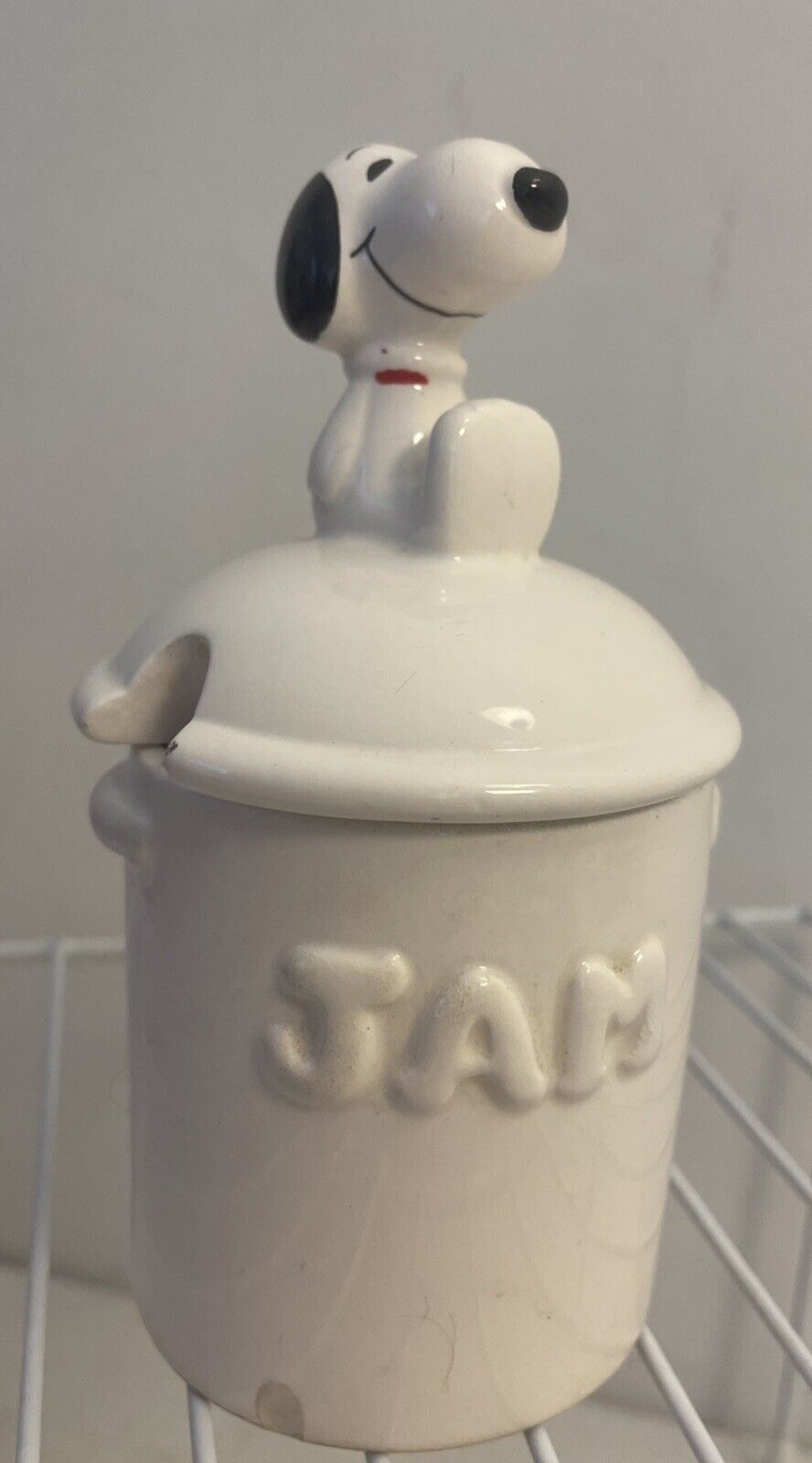 1966 Vintage Ceramic Snoopy Jam Jar Spoonless Precious Peanut Gang Favorite