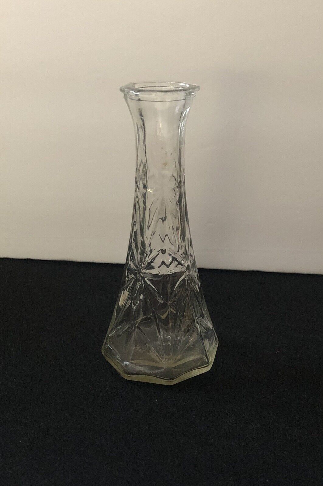 Antique Hoosier Glass 6” Vase Clear Glass #4063-B
