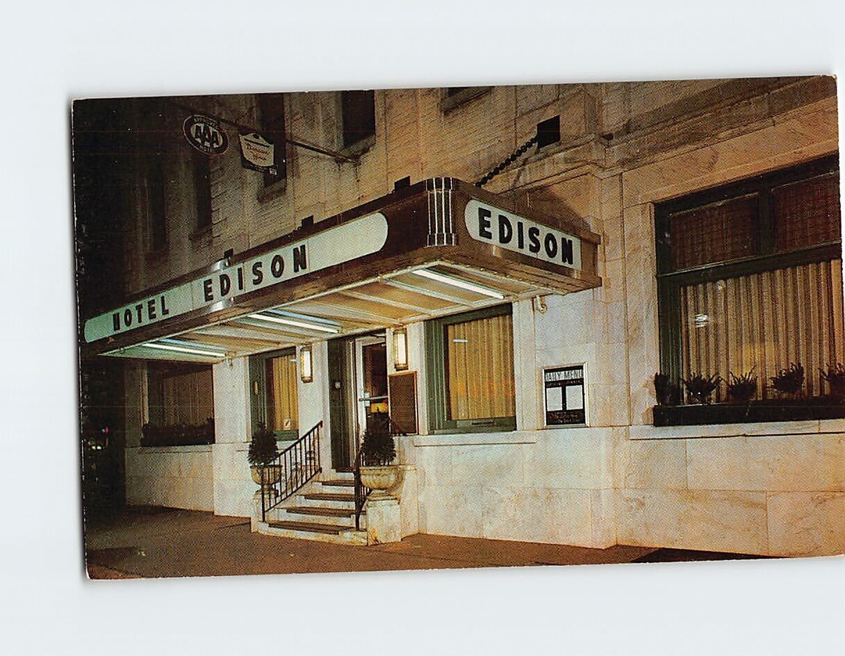 Postcard The Edison Hotel New York USA