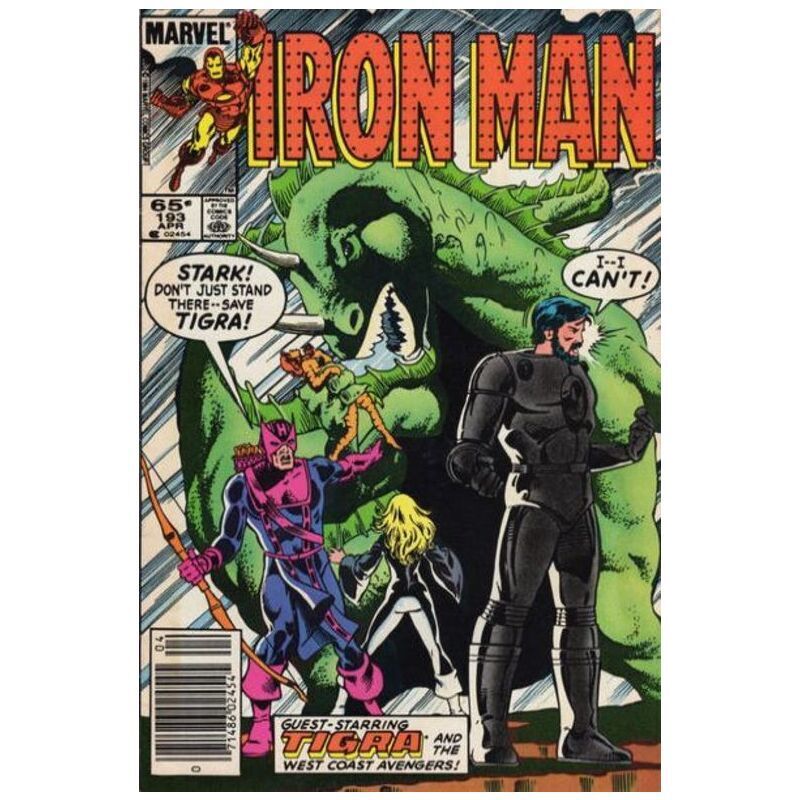 Iron Man (1968 series) #193 Newsstand in Very Fine condition. Marvel comics [q`