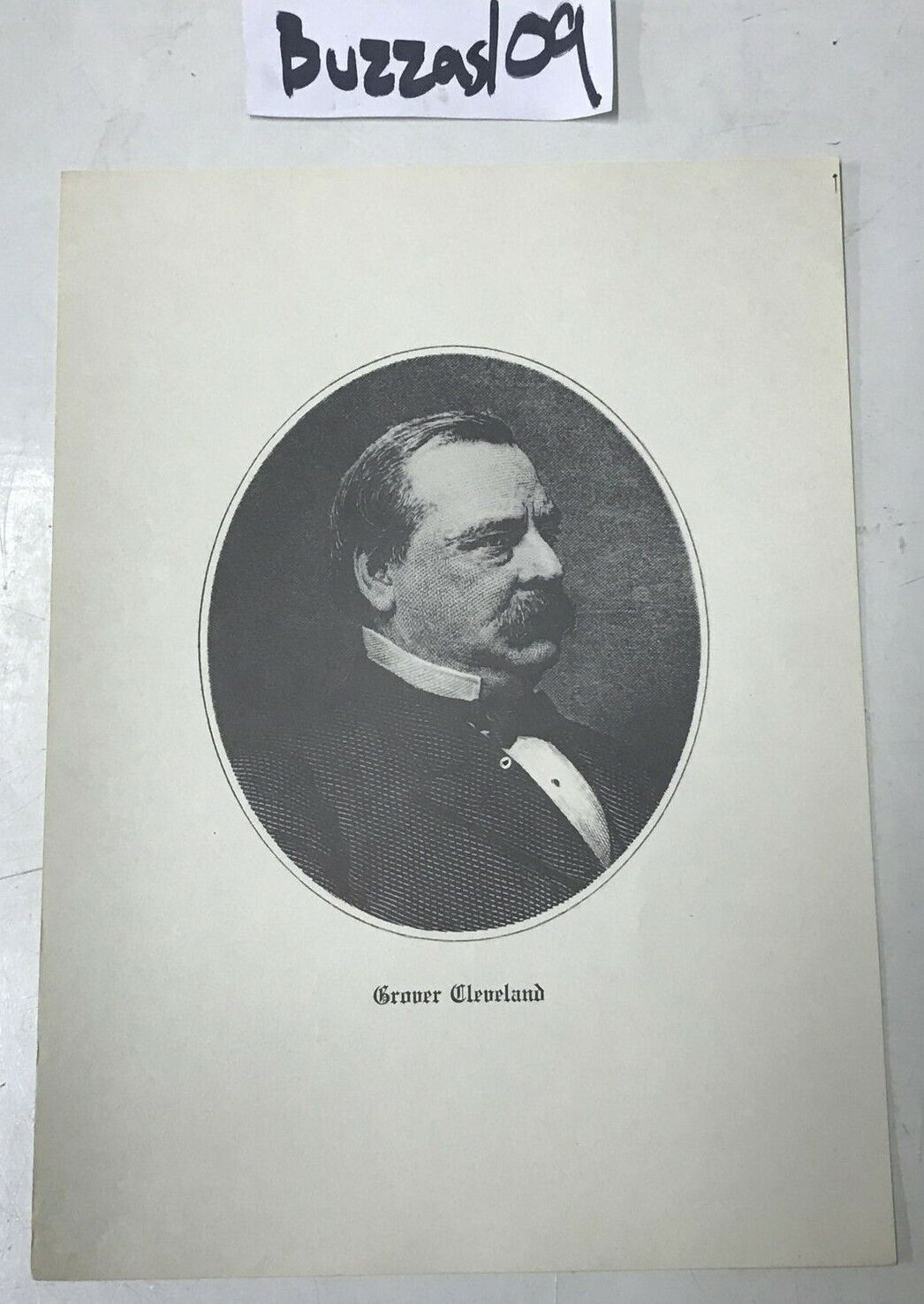 Grover Cleveland Silhouette Pic Portrait B/W Photo by Fabian Bachrach ~ 9\