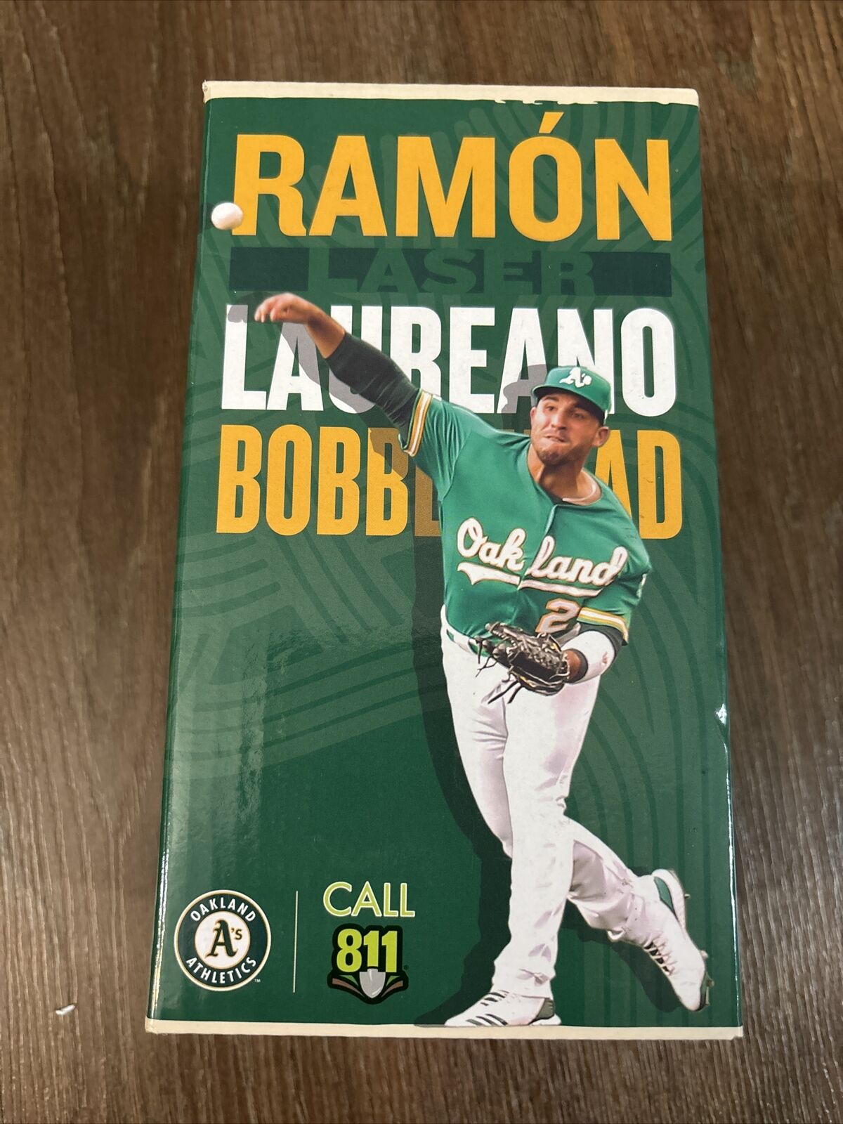 Oakland A\'s Ramon “Laser” Laureano Call 811 Bobblehead MLB SGA 2019 FG