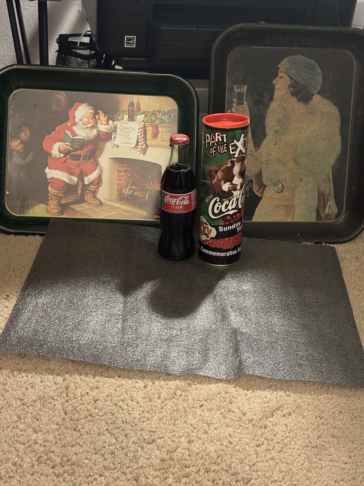 Misc Bundle Of Coca Cola Vintage Items-trays - Soda Bottle