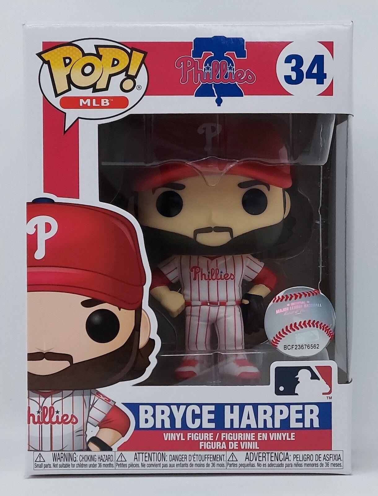 Funko POP MLB - Bryce Harper #34 Philadelphia Phillies Baseball DAMAGED BOX