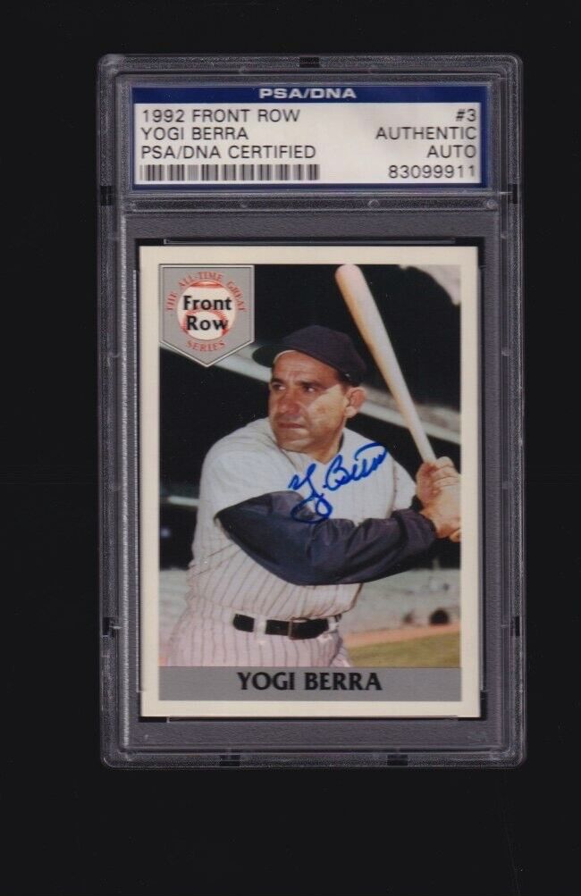 1992 Front Row #3 Yogi Berra signed & Autograph with PSA / DNA