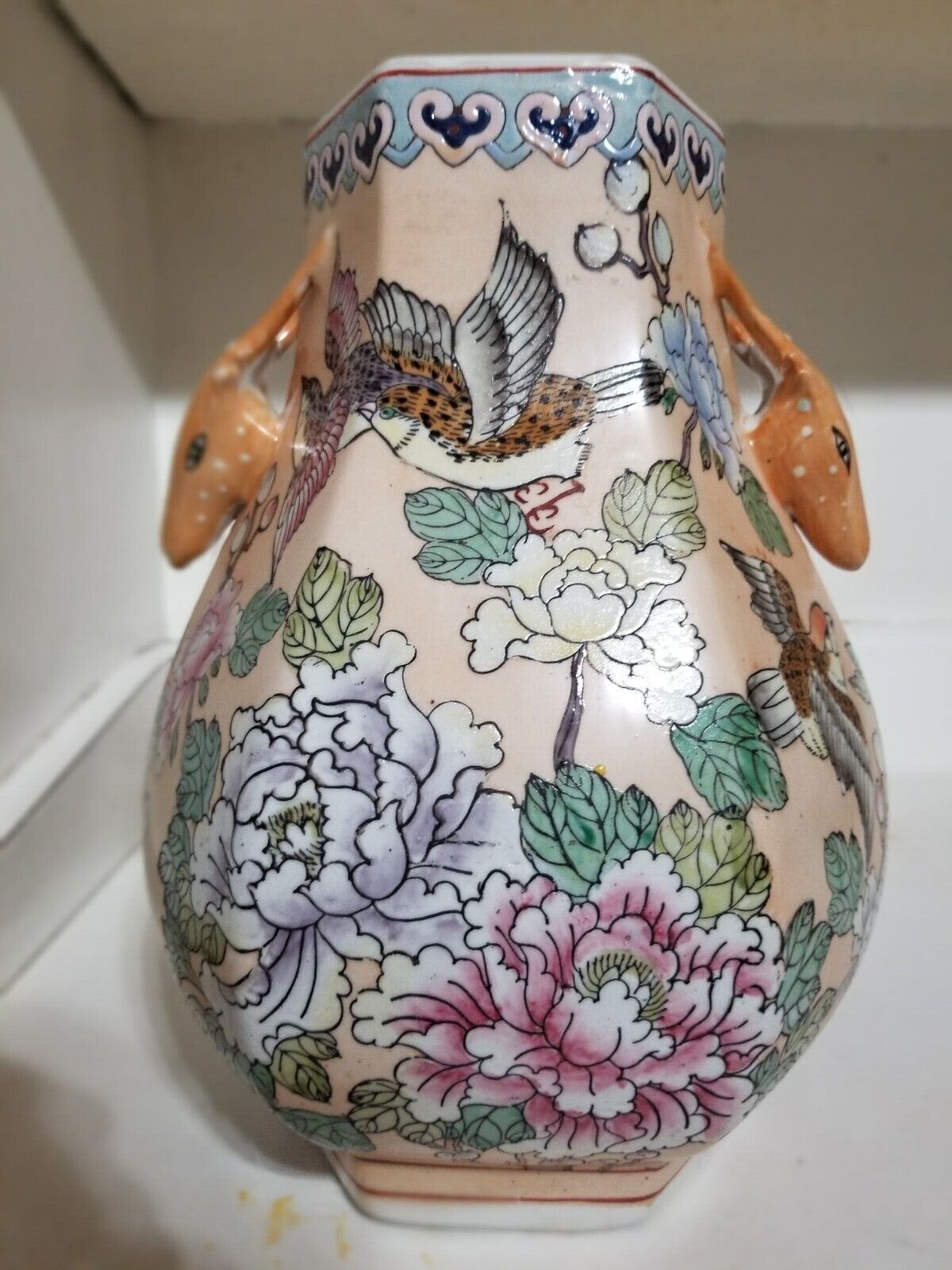 beautiful hand painted vintage vase