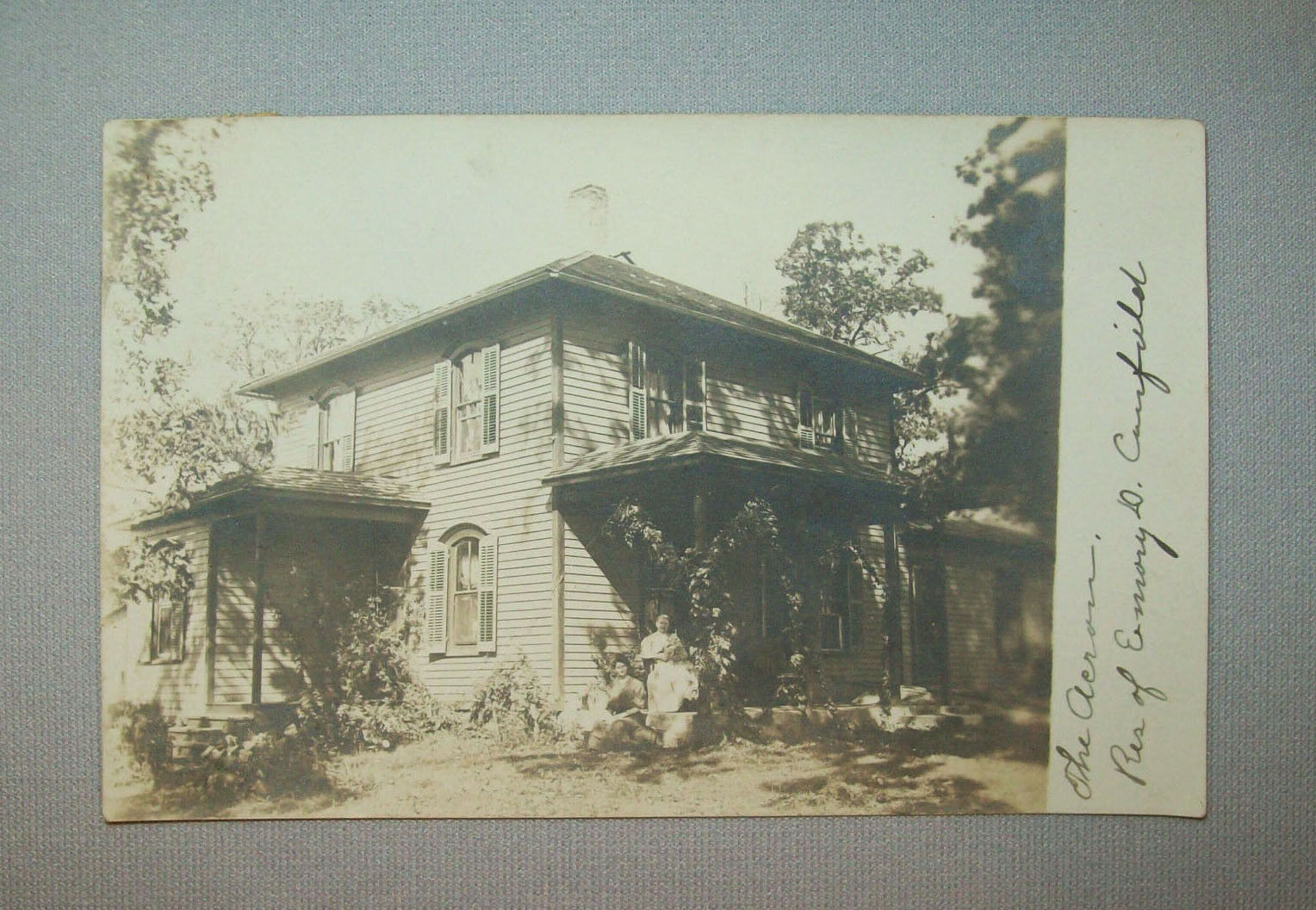Antique Vtg Ca 1900s Emory Canfield House Ogle Il RPPC Real Photo Post Card Nice