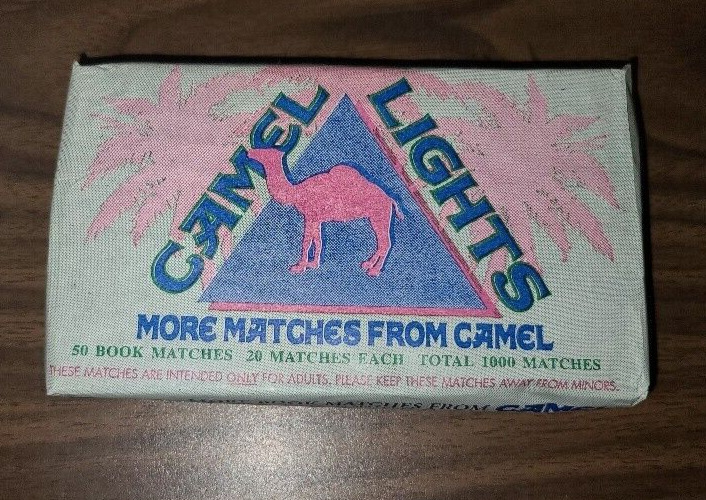 JOE CAMEL Book Matches Camel Lights - Package of 50 Matchbooks Vintage UNOPENED