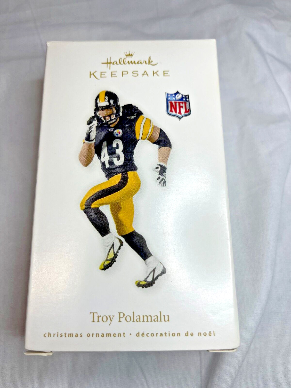 Hallmark Keepsake Troy Polamalu Pittsburgh Steelers NFL Ornament White Jersey