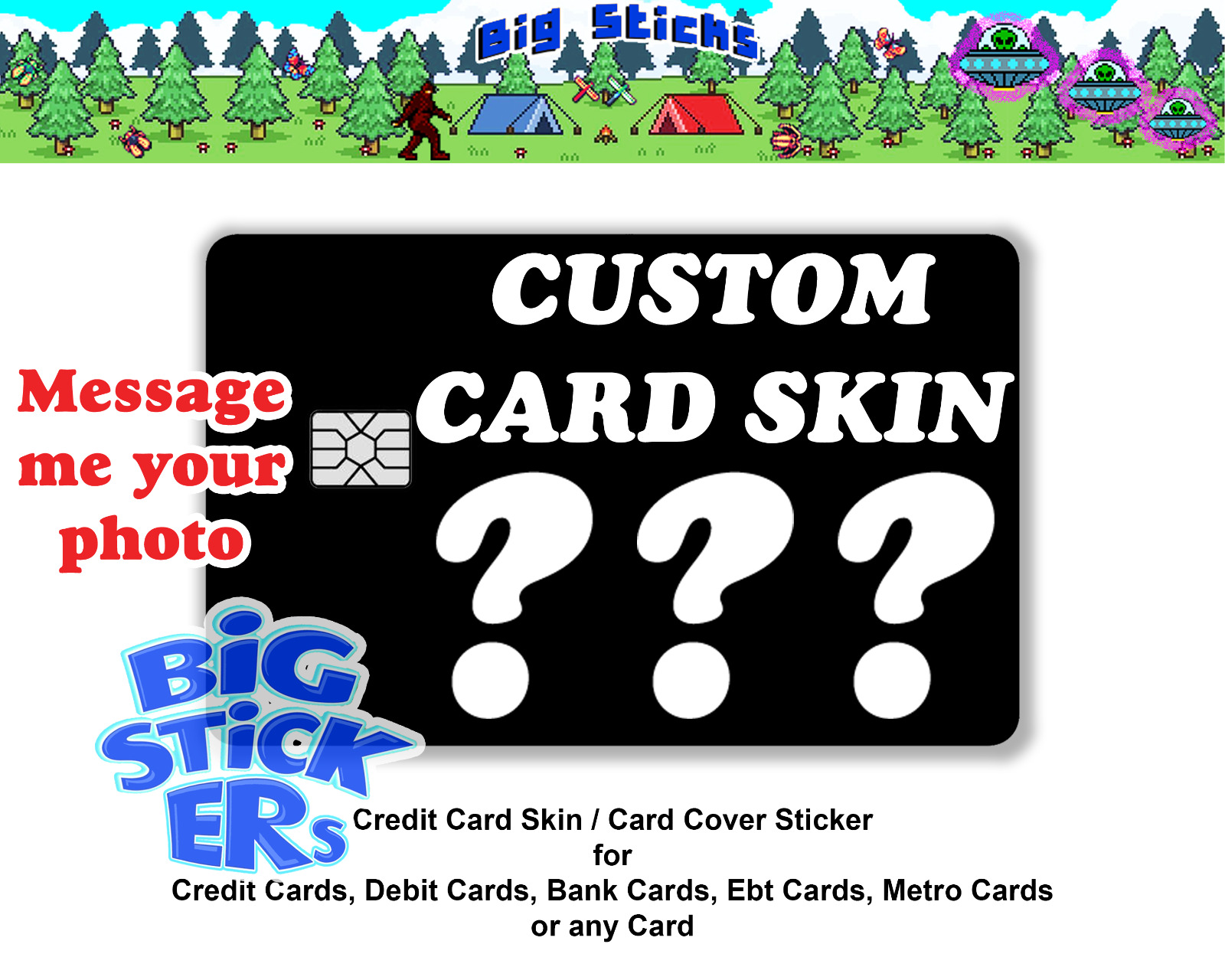 Personalized Photo Credit/Debit Card Skin Cover custom SMART Sticker Wrap Decal