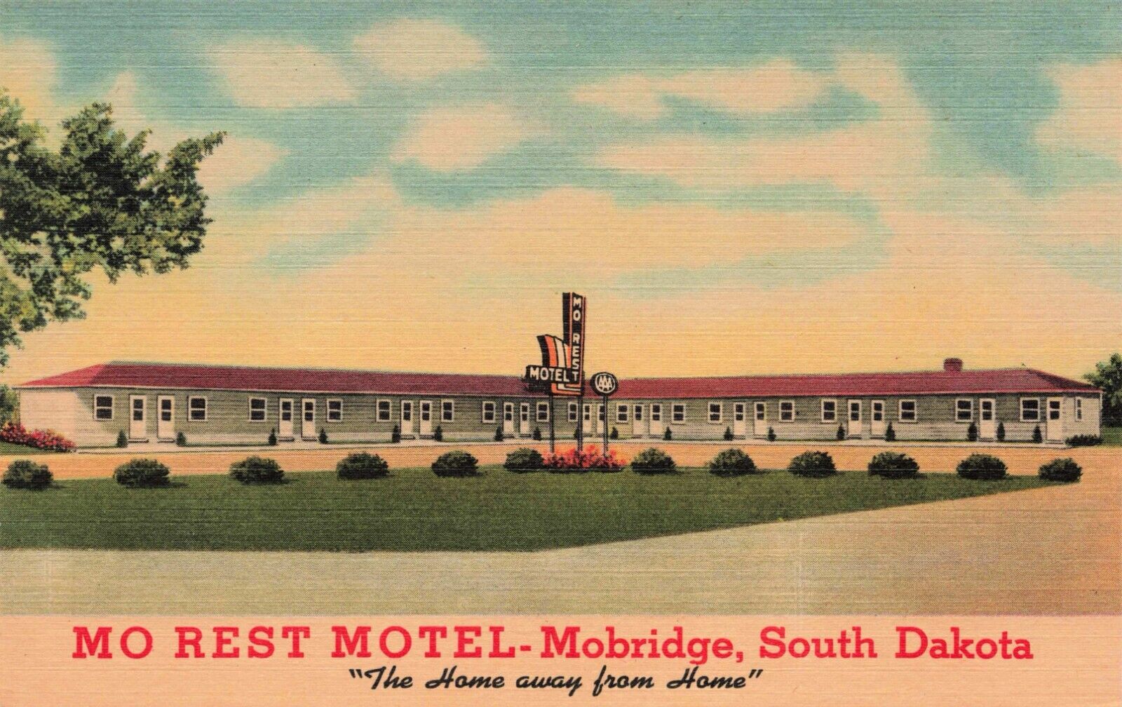 Postcard Mo Rest Motel Mobridge South Dakota Lodge Motel
