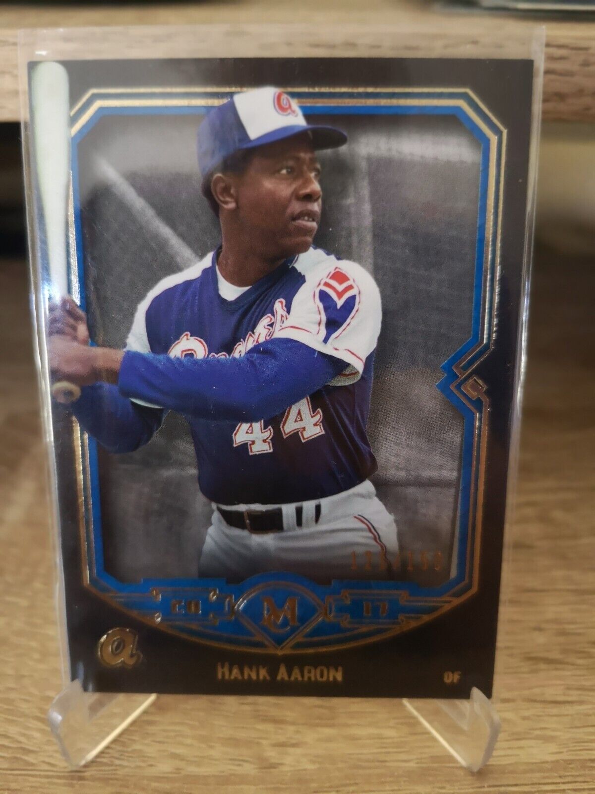 2017 Hank Aaron Topps Museum Collection - Sapphire Blue #64 - /150