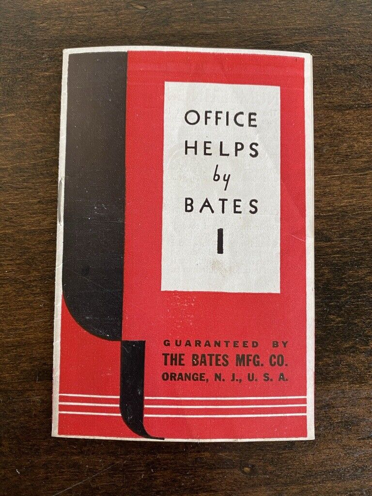Vintage Bates Office Equipment Brochure Dater Stapler Eyeleter Index Perforator