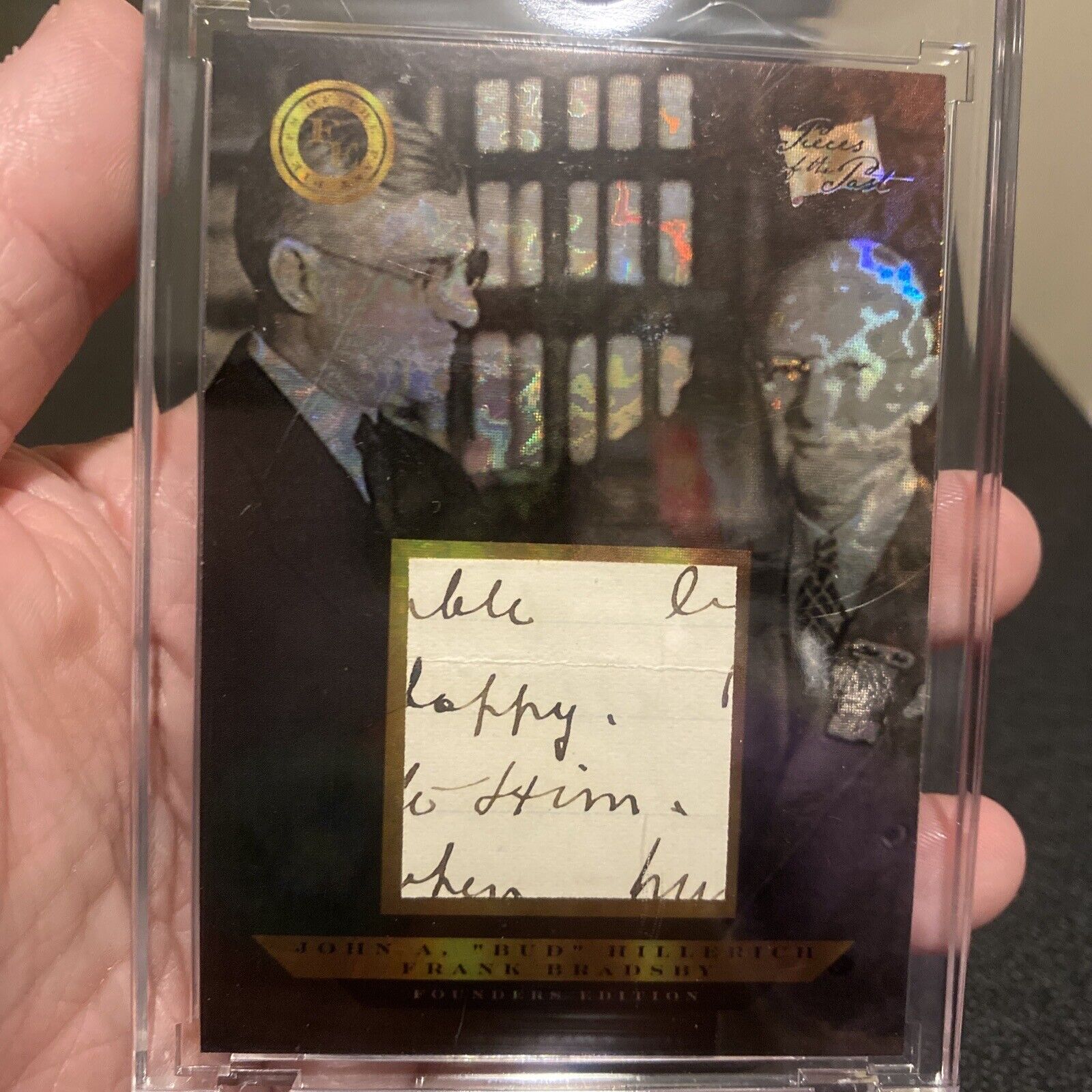 2023 pieces of the past. John A hillerich. And frank bradsby 1/1 Relic