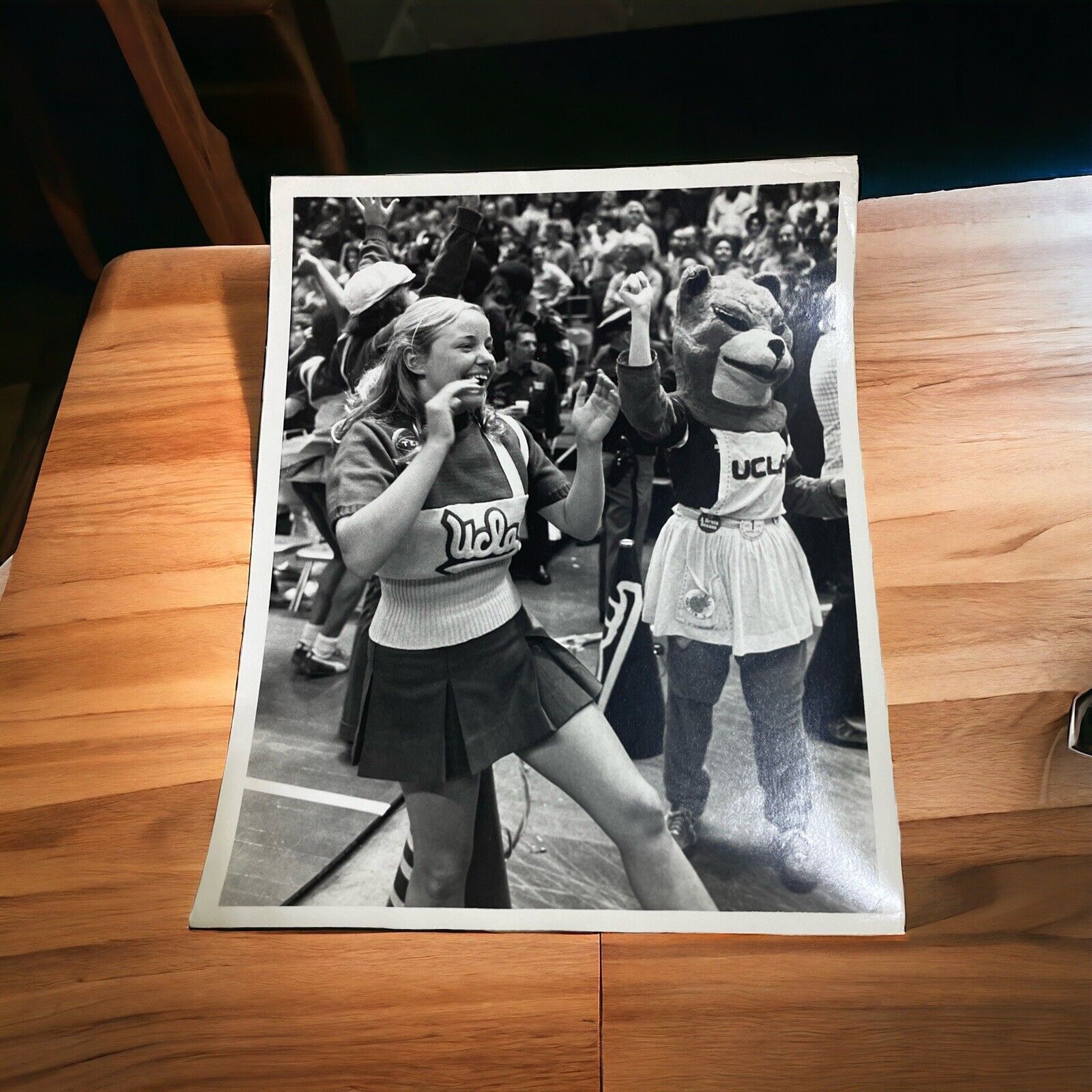 VTG Photograph UCLA Cheerleader Univ of California Bruins Black & White 8” x 10”