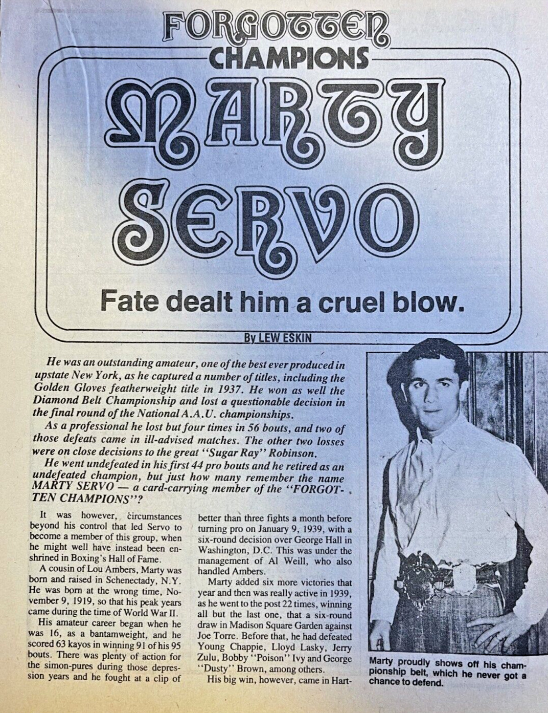 1981 Boxer Marty Servo