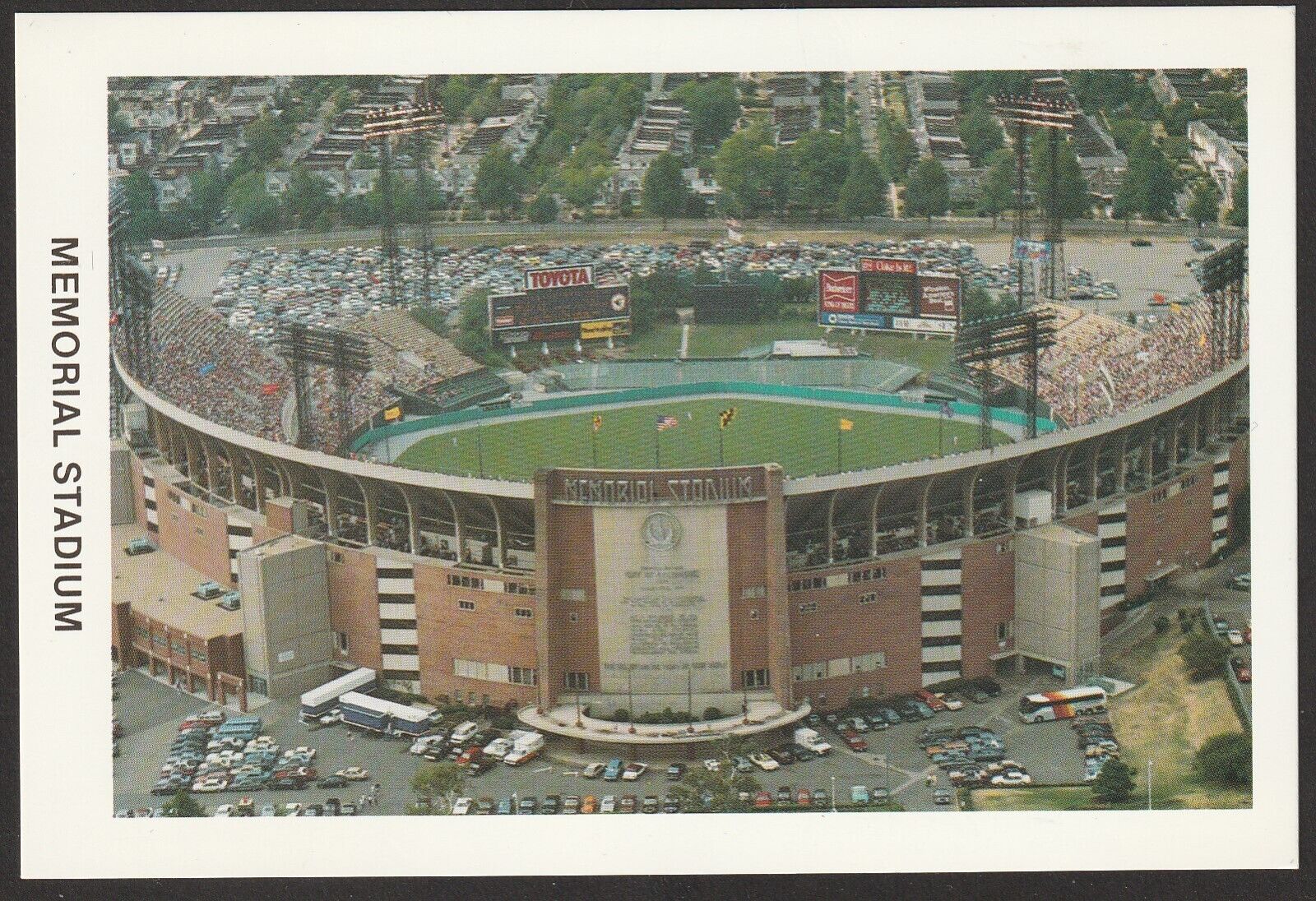 Scarce Baltimore Orioles Memorial Stadium Postcard - Title Left Variation