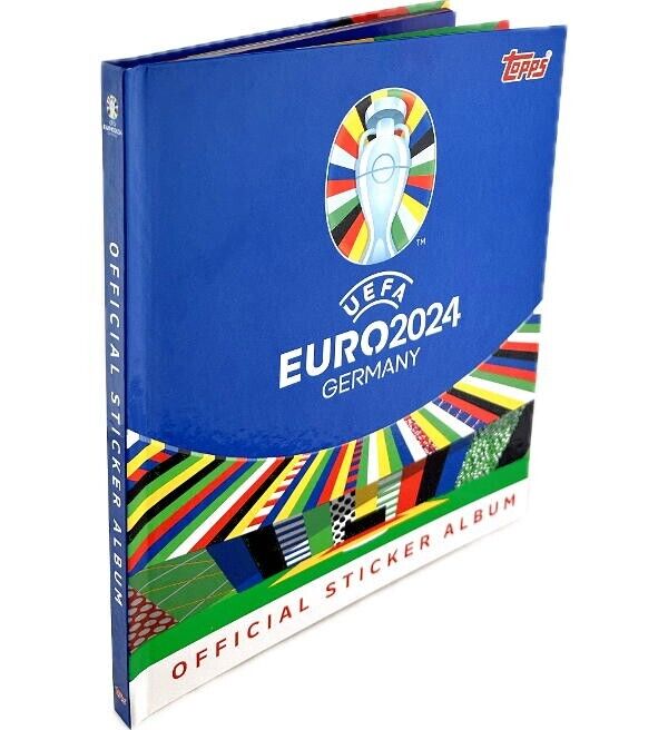 Topps UEFA EURO 2024 Germany Hardcover Sticker Album + 6 Stickers New