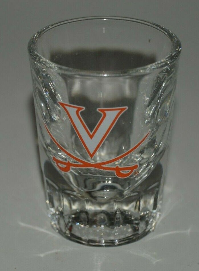 Nice Virginia Cavaliers NCAA ACC Heavy Large High End Shot Glass MINTY Rare