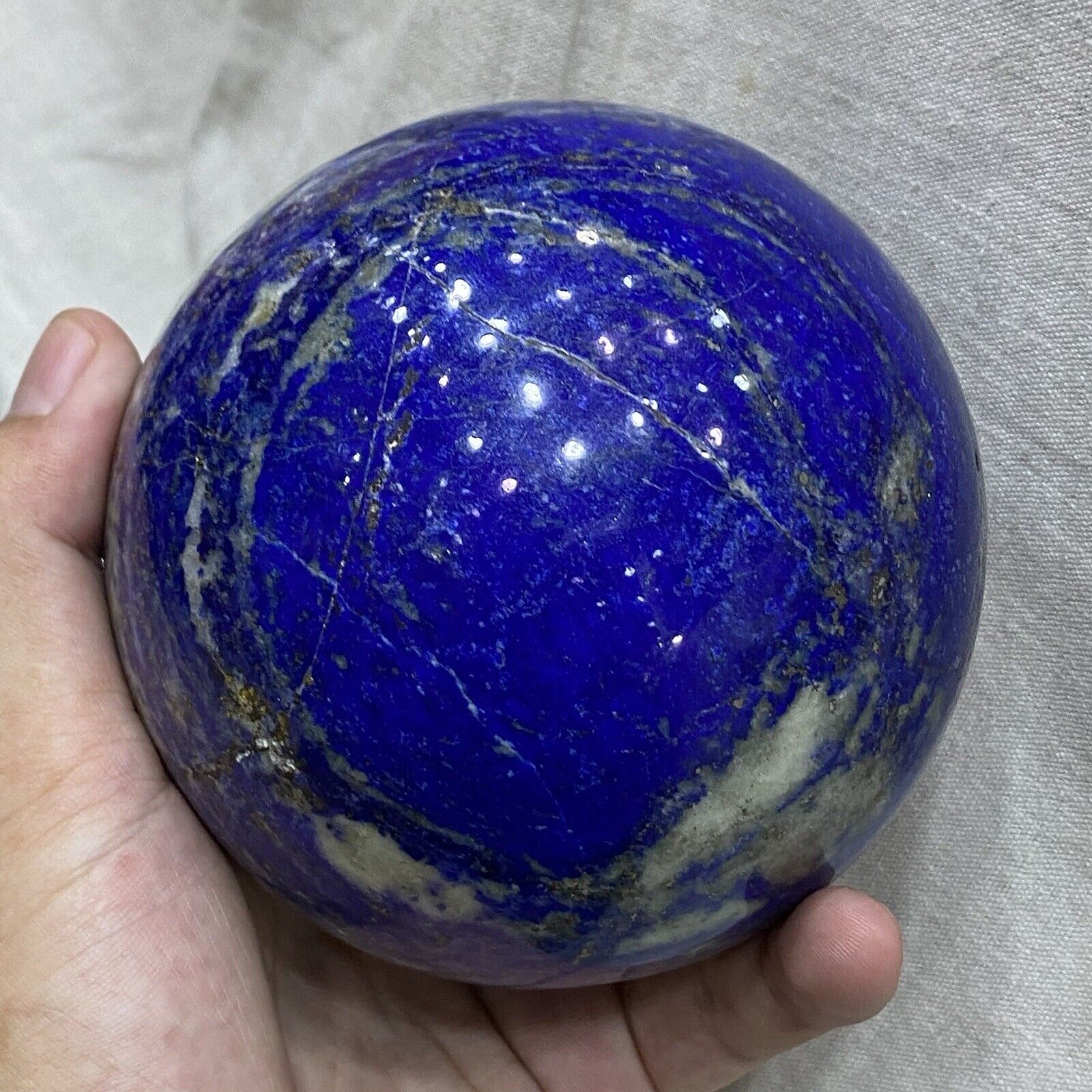 Big Lapis Lazuli Stone Sphere Healing Crystal Natural Stone Ball Reiki