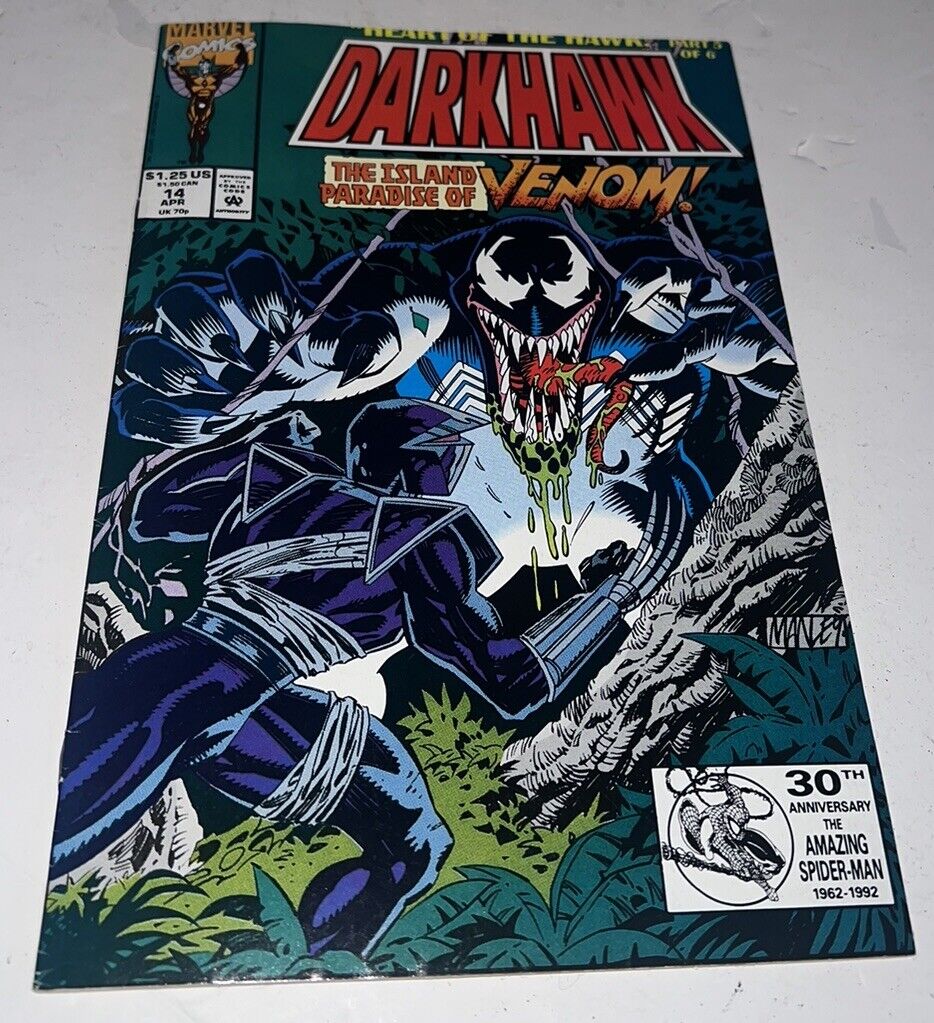 Darkhawk #14 Marvel Comics 1992 Venom Key Comic SpiderMan