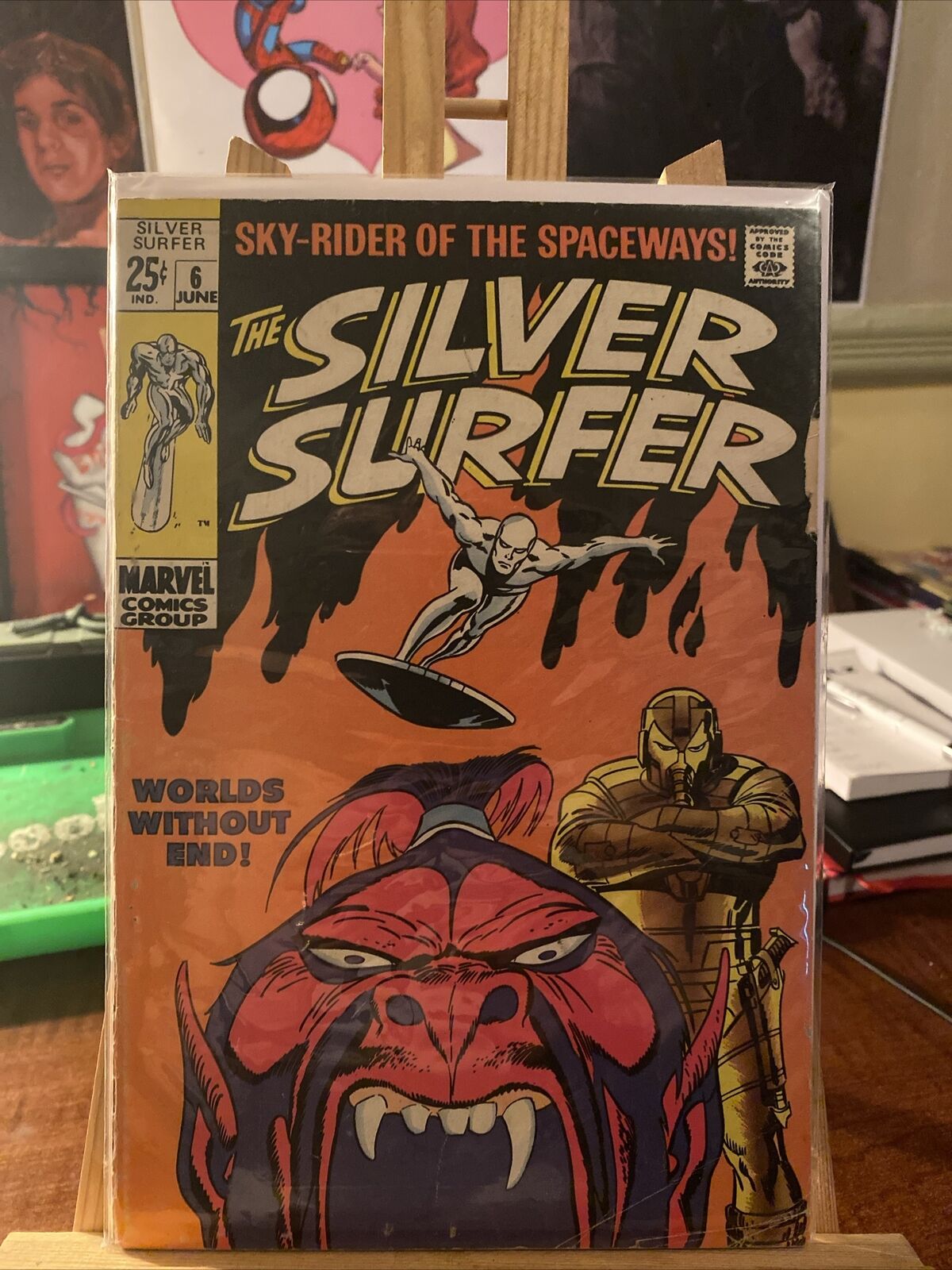 SILVER SURFER #6  (VG) WORLDS WITHOUT ENDS WATCHER-SHALLA BAL- 1ST/LAST OVERLORD