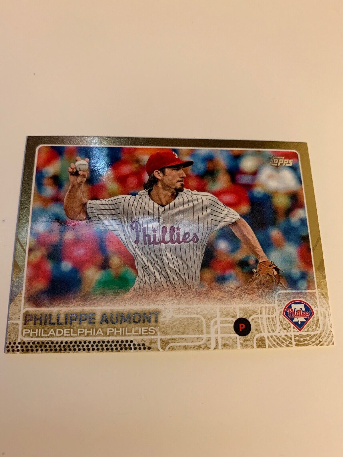 2015 Topps Update Gold Foil US318 Phillippe Aumont 623/2015 Phillies