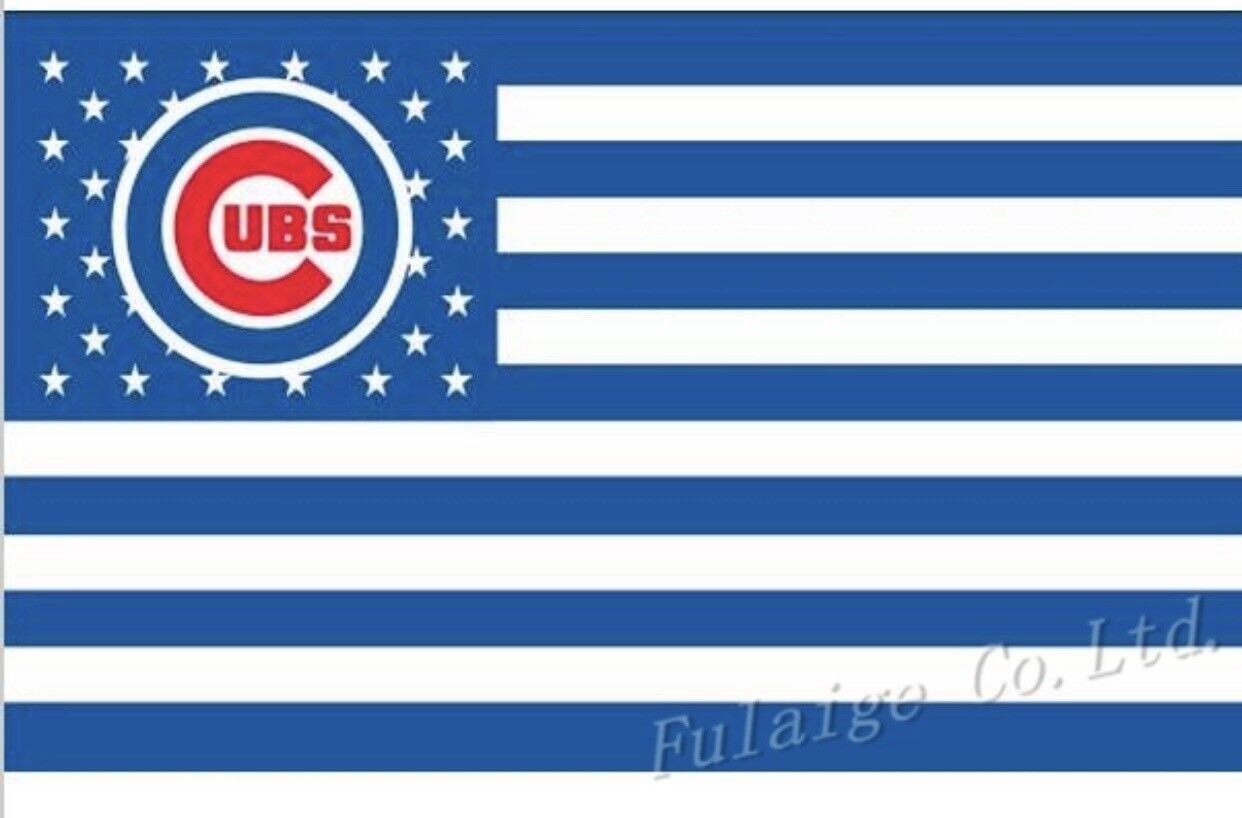 Chicago Cubs 3x5 Ft American Flag Baseball New In Packaging