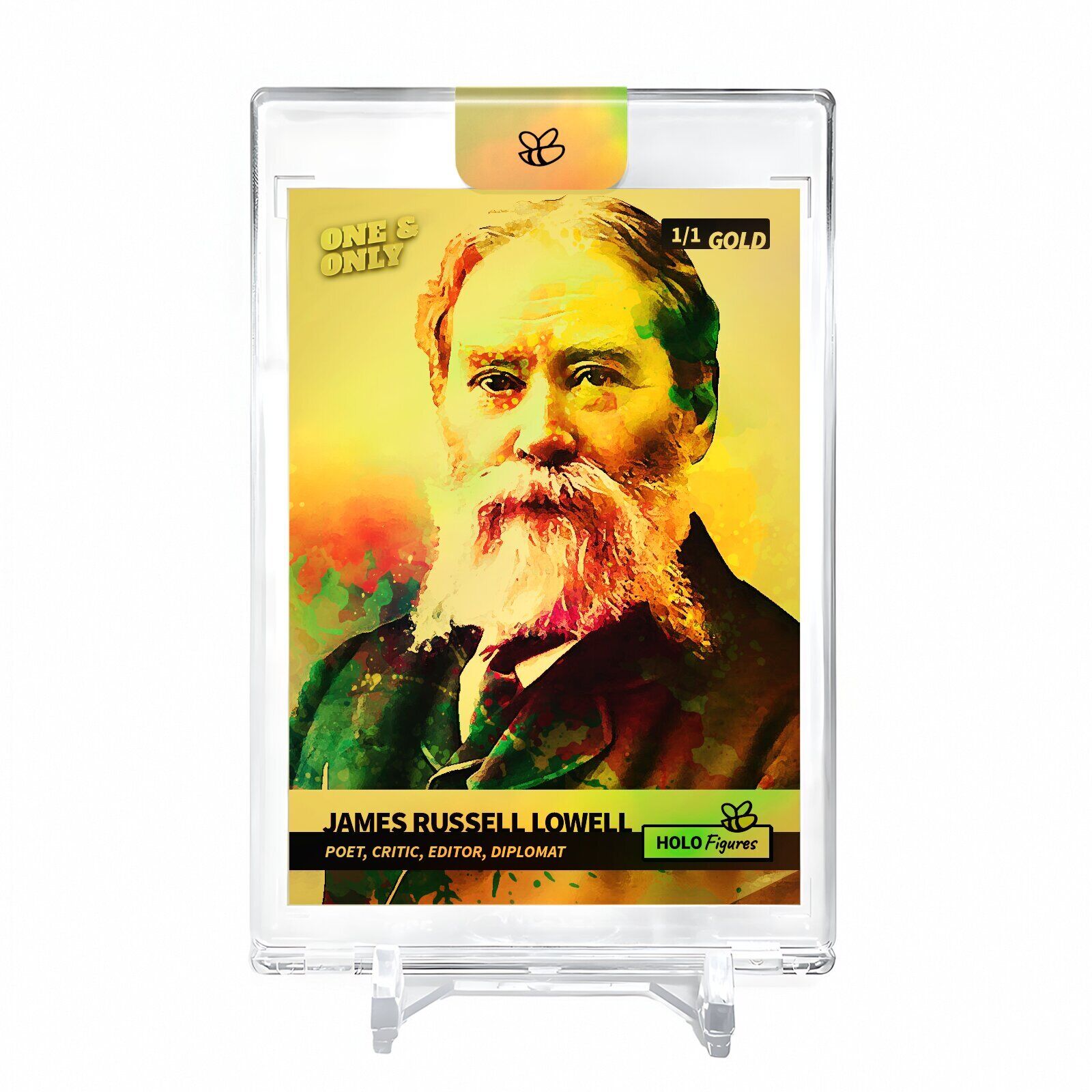 JAMES RUSSELL LOWELL Holo GOLD Card 2023 GleeBeeCo #JMPT-G 1/1