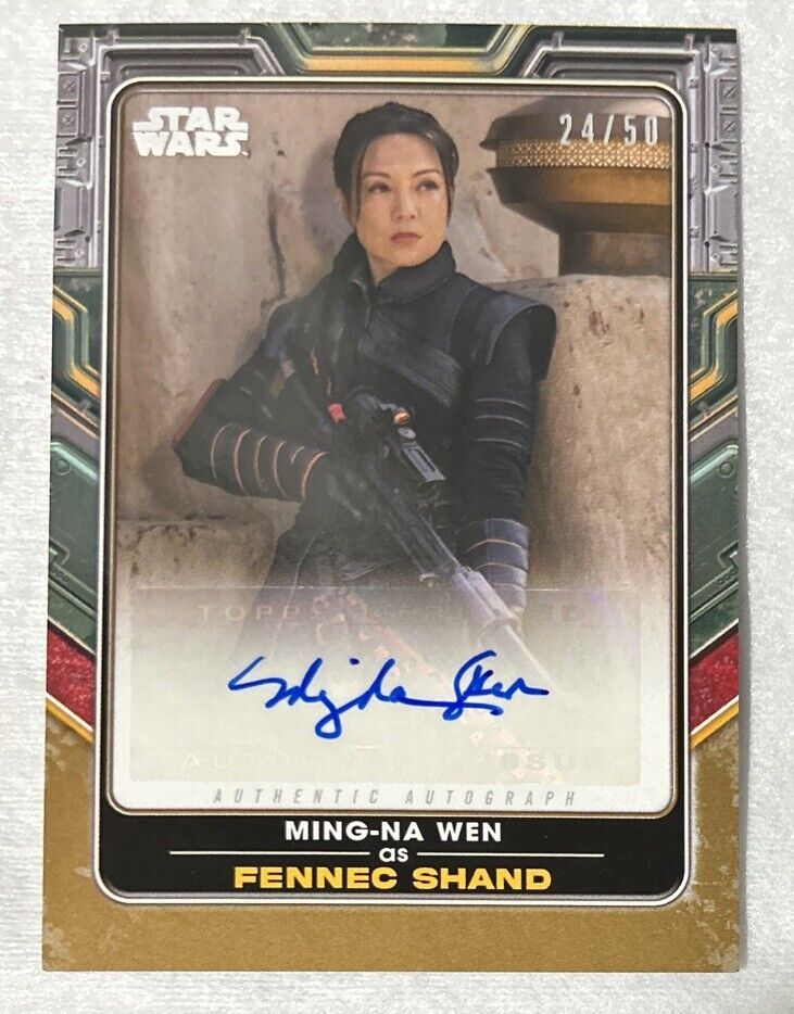 2022 Topps Star Wars Book of Boba Fett Ming-Na Wen as Fennec Shand Auto /50