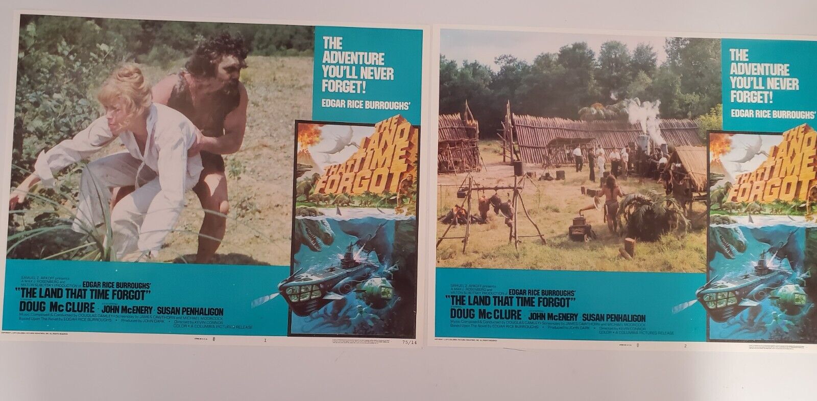 The Land That Time Forgot  Theater lobby card set 1975