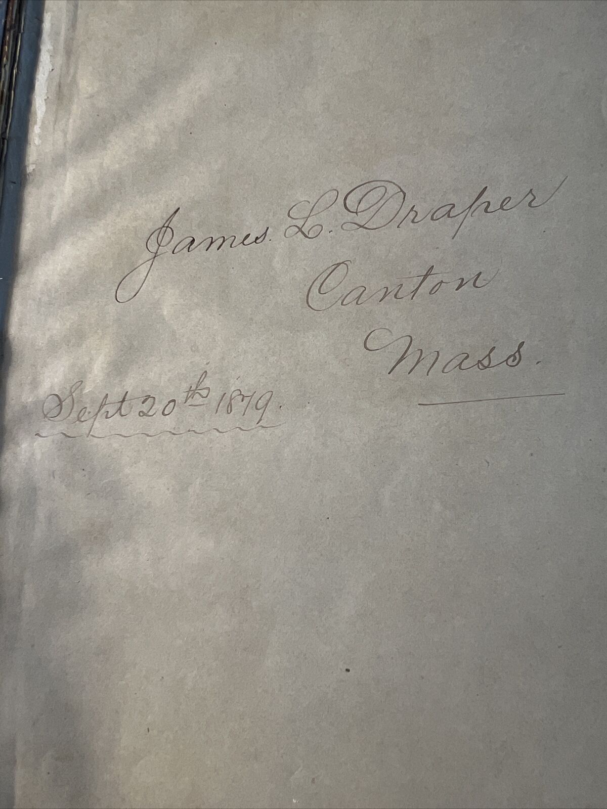 antique 1879 James Draper CANTON Massachusetts  Scrapbook Home Remedies Clipping