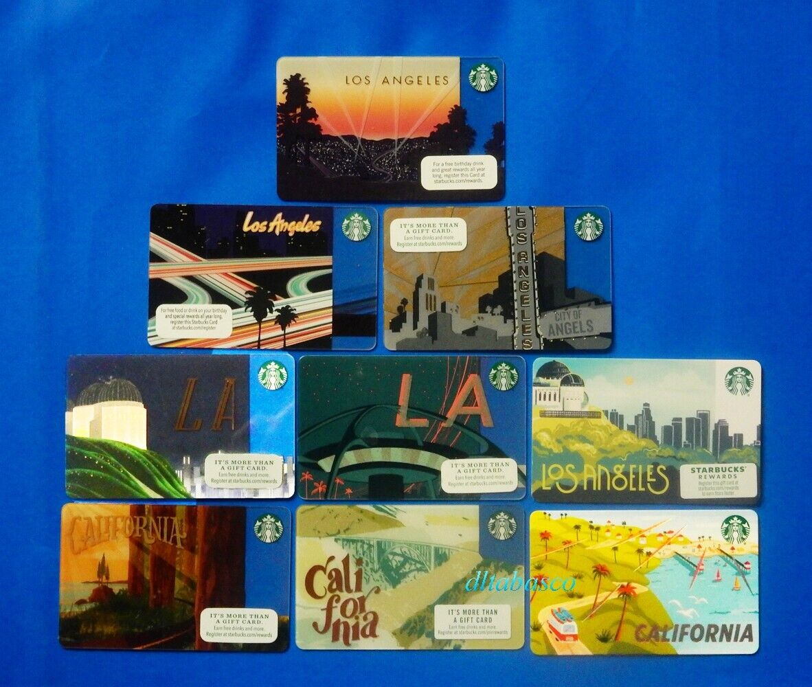 NEW Starbucks Los Angeles California Card Set First in Series LA 2011-2019 Gift