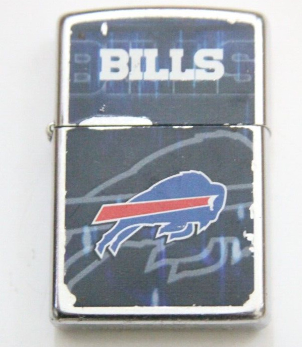 2013 Buffalo Bills Chrome Zippo Lighter NFL Marked 1 - 13 Bradford PA USA BB792