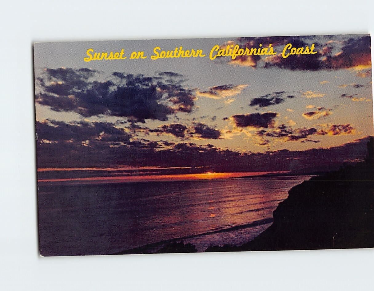 Postcard Beautiful Sunset on Southern California\'s Coast California USA
