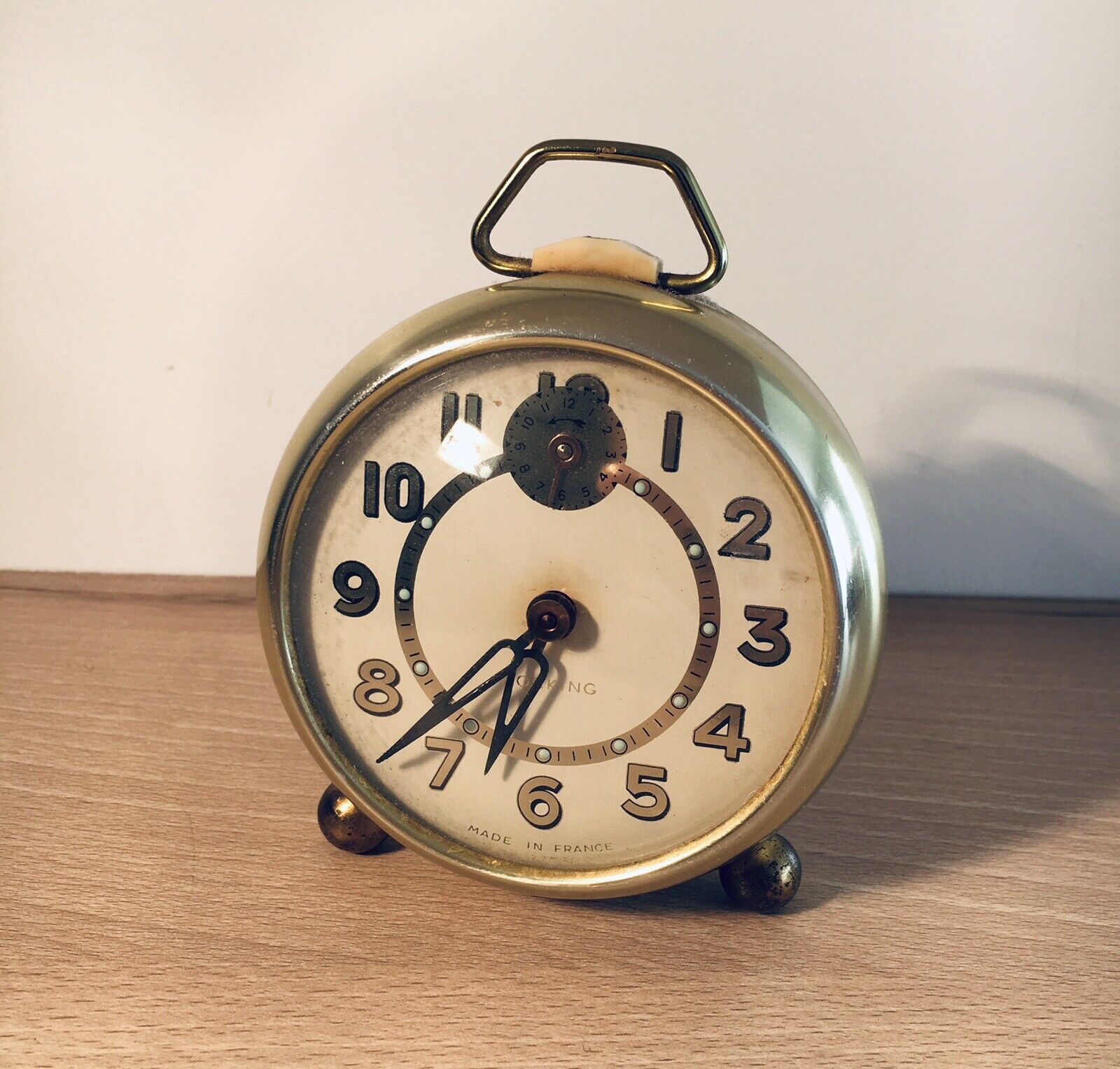 Vintage Rocking Alarm Clock. Clock. Antique watch. 
