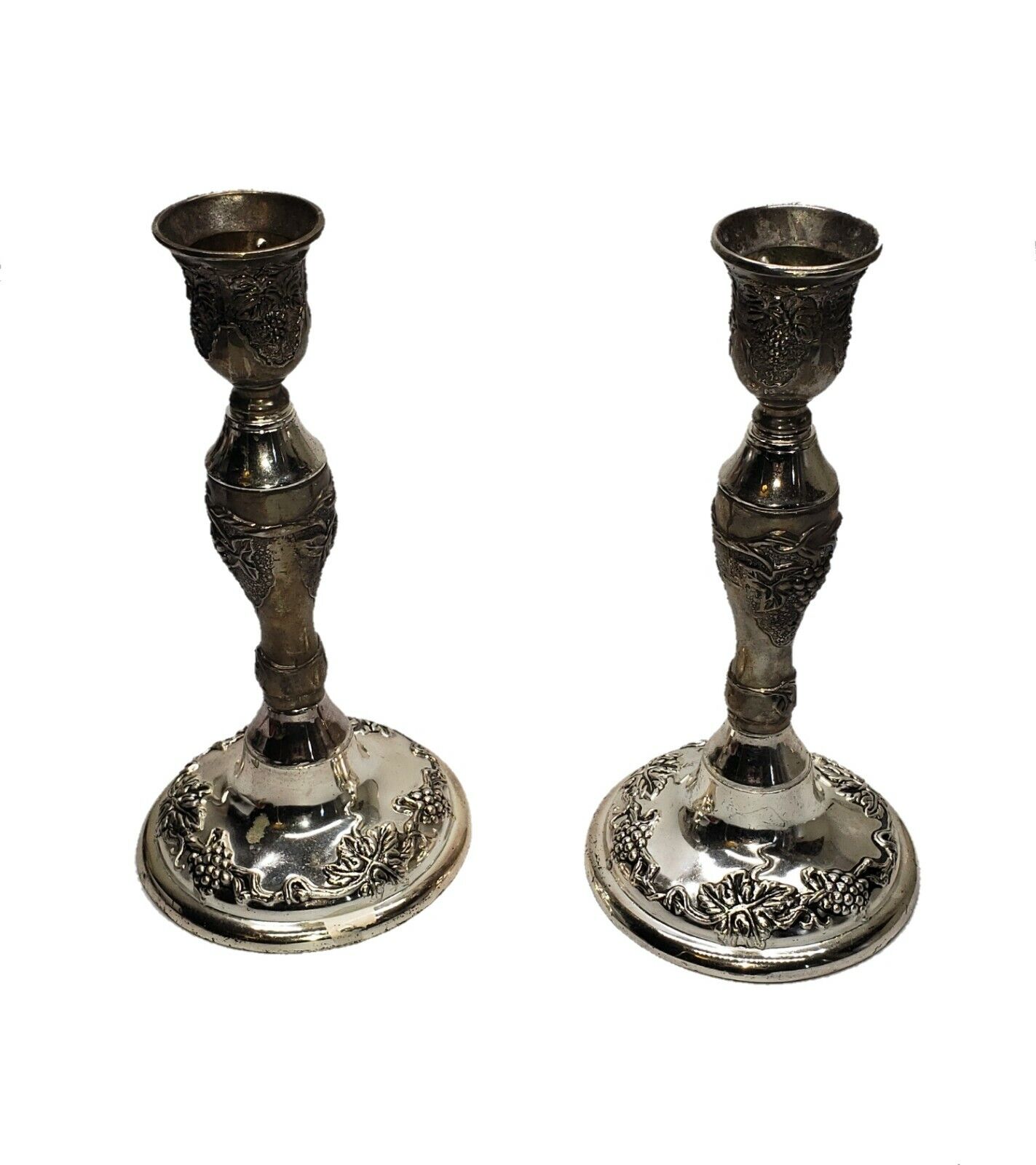 KARSHI SILVER PLATED CANDLE HOLDERS 