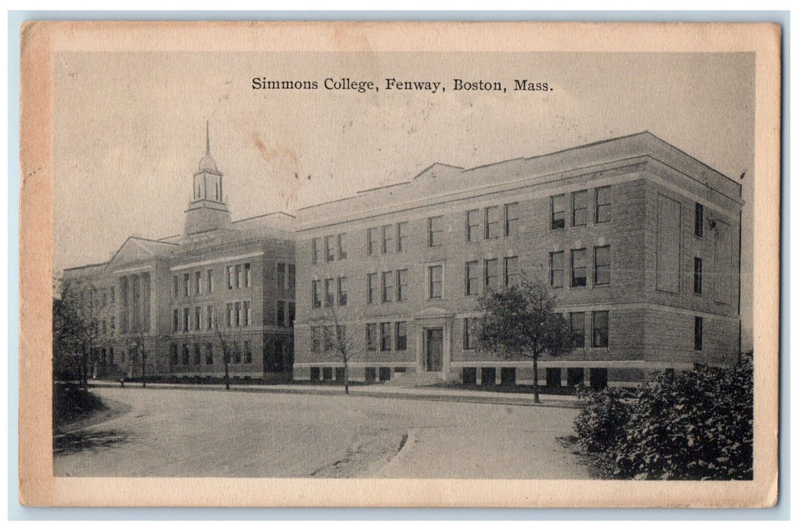 1917 Simmons College Fenway Boston Massachusetts MA Antique Postcard