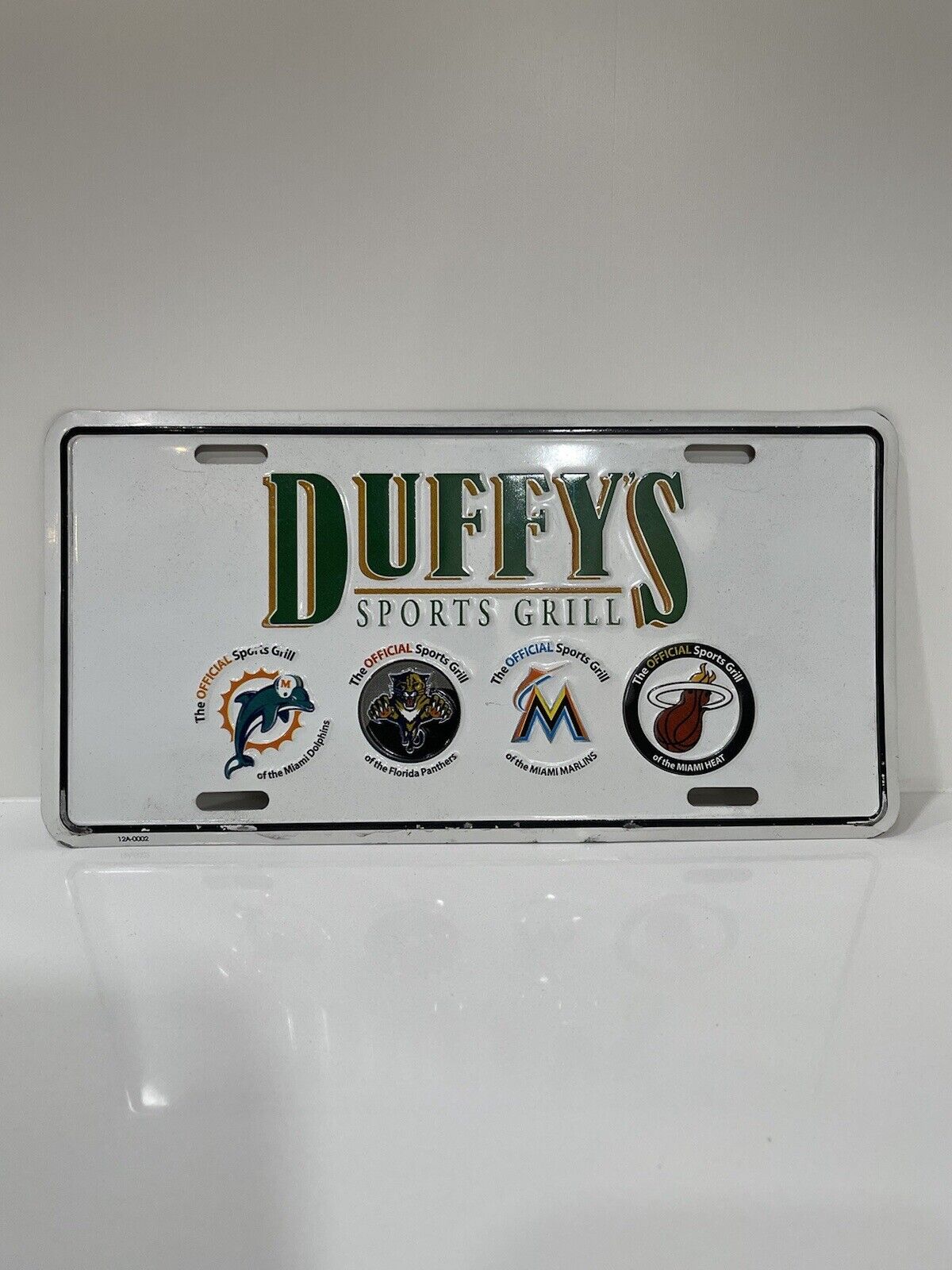 Duffy\'s Official Sports Grill Miami Dolphins Heat Marlins Panthers License Plate