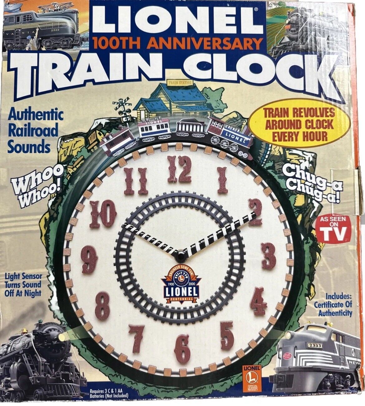 Lionel 100th Anniversary Train Clock (7183) mint condition unopened. 