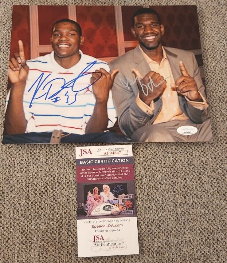 KEVIN DURANT+ GREG ODEN SIGNED 8X10 PHOTO 2007 DRAFT JSA AUTHENTICATED #AP94847